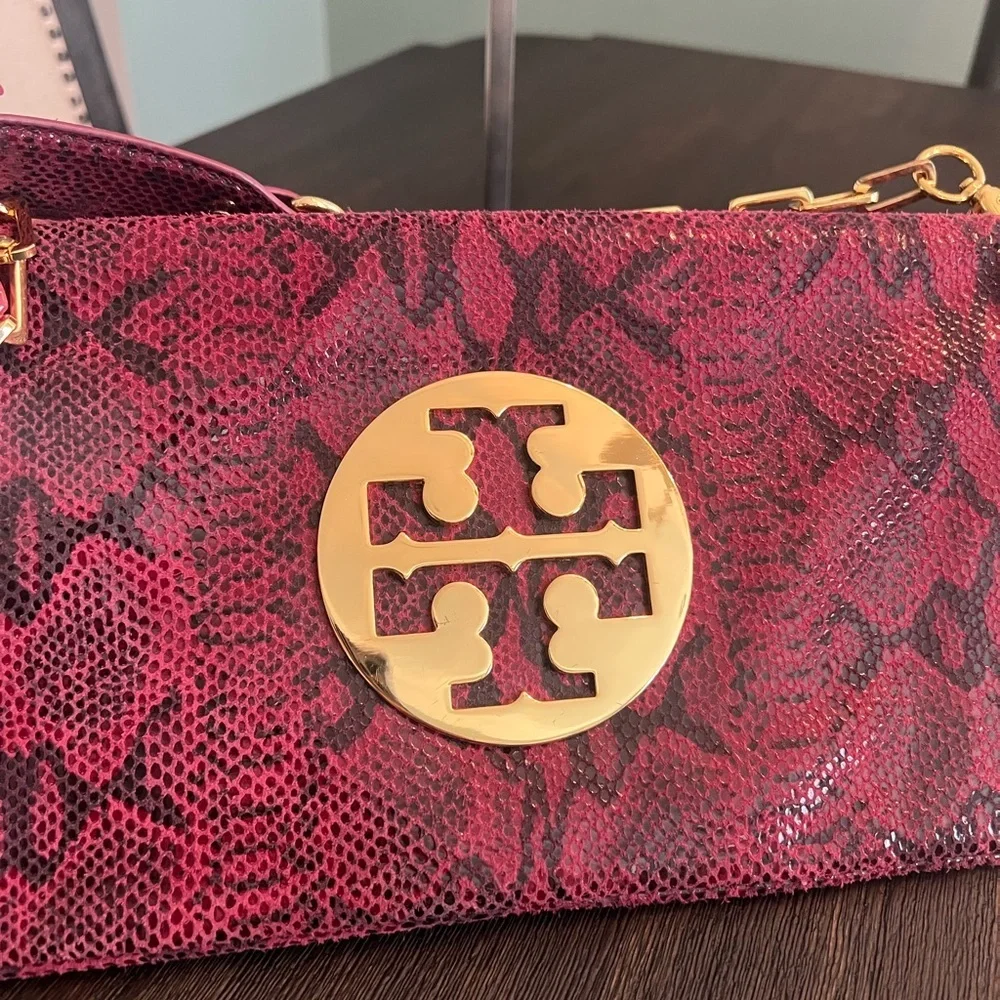 Tory Burch Reva Snakeskin Bag